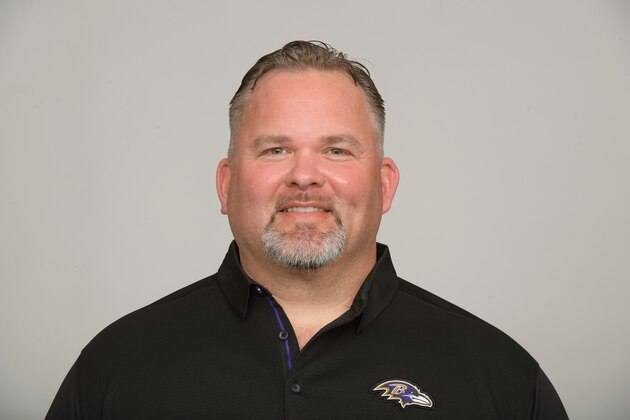 This is a 2018 photo of Greg Roman of the Baltimore Ravens NFL football team. This image reflects the Baltimore Ravens active roster as of Thursday, May 3, 2018 when this image was taken. (AP Photo)
