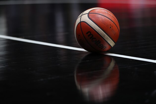 SAITAMA, JAPAN - JANUARY 10: The match ball is seen during the Basketball 94th Emperor's Cup Quarter Final between Osaka Evessa and Kyoto Hannaryz at Saitama Super Arena on January 10, 2019 in Saitama, Japan. (Photo by Takashi Aoyama/Getty Images)