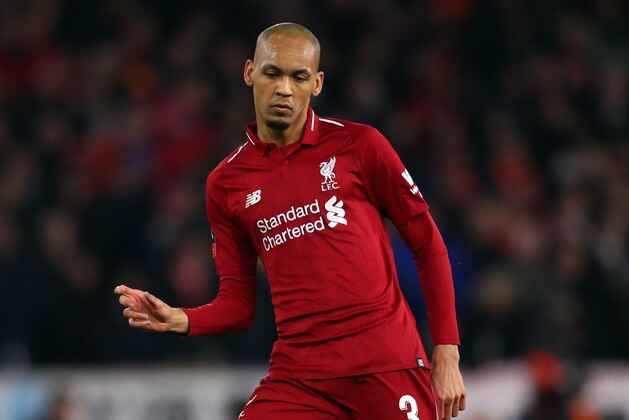 WOLVERHAMPTON, ENGLAND - JANUARY 07: Fabinho of Liverpool during the Emirates FA Cup Third Round match between Wolverhampton Wanderers and Liverpool at Molineux on January 7, 2019 in Wolverhampton, United Kingdom. (Photo by Catherine Ivill/Getty Images)