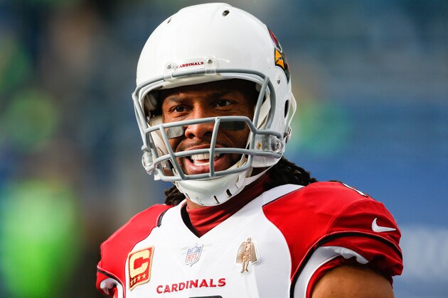 SEATTLE, WA - DECEMBER 30: Larry Fitzgerald #11 of the Arizona Cardinals during warm-ups before the game against the Seattle Seahawks at CenturyLink Field on December 30, 2018 in Seattle, Washington. (Photo by Otto Greule Jr/Getty Images)