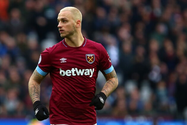 LONDON, ENGLAND - JANUARY 12: Marko Arnautovic of West Ham United during the Premier League match between West Ham United and Arsenal at London Stadium on January 12, 2019 in London, United Kingdom. (Photo by Chloe Knott - Danehouse/Getty Images)