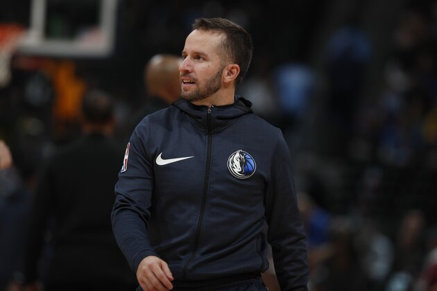 Dallas Mavericks guard J.J. Barea (5) in the first half of an NBA basketball game Tuesday, Dec. 18, 2018, in Denver. (AP Photo/David Zalubowski)