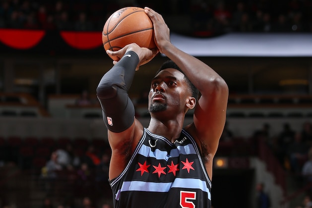 CHICAGO, IL - JANUARY 6: Bobby Portis #5 of the Chicago Bulls prepares to shoot a free throw during the game against the Brooklyn Nets on January 6, 2019 at the United Center in Chicago, Illinois. NOTE TO USER: User expressly acknowledges and agrees that, by downloading and or using this photograph, user is consenting to the terms and conditions of the Getty Images License Agreement.  Mandatory Copyright Notice: Copyright 2019 NBAE (Photo by Gary Dineen/NBAE via Getty Images)