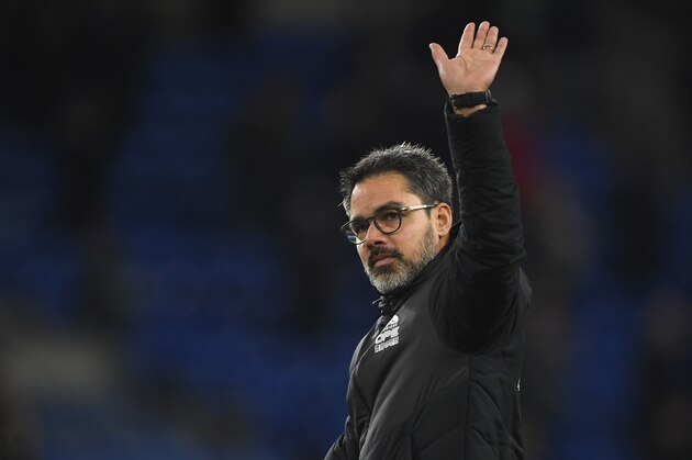 CARDIFF, WALES - JANUARY 12:  Huddersfield manager David Wagner acknowledges the fans after the Premier League match between Cardiff City and Huddersfield Town at Cardiff City Stadium on January 12, 2019 in Cardiff, United Kingdom.  (Photo by Stu Forster/Getty Images)