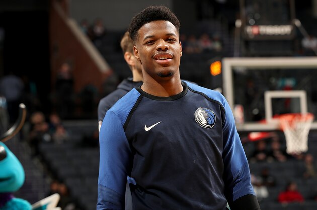 CHARLOTTE, NC - JANUARY 2: Dennis Smith Jr. #1 of the Dallas Mavericks before the game against the Charlotte Hornets on January 2, 2019 at Spectrum Center in Charlotte, North Carolina. NOTE TO USER: User expressly acknowledges and agrees that, by downloading and or using this photograph, User is consenting to the terms and conditions of the Getty Images License Agreement.  Mandatory Copyright Notice:  Copyright 2019 NBAE (Photo by Brock Williams-Smith/NBAE via Getty Images)