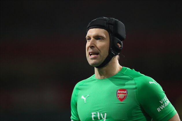 LONDON, ENGLAND - DECEMBER 19: Petr Cech of Arsenal during the Carabao Cup Quarter Final match between Arsenal and Tottenham Hotspur at Emirates Stadium on December 19, 2018 in London, United Kingdom. (Photo by James Williamson - AMA/Getty Images)