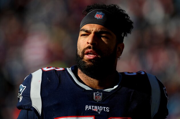 FOXBOROUGH, MASSACHUSETTS - DECEMBER 30: Kyle Van Noy #53 of the New England Patriots looks on during a game against the New York Jets at Gillette Stadium on December 30, 2018 in Foxborough, Massachusetts. (Photo by Maddie Meyer/Getty Images)