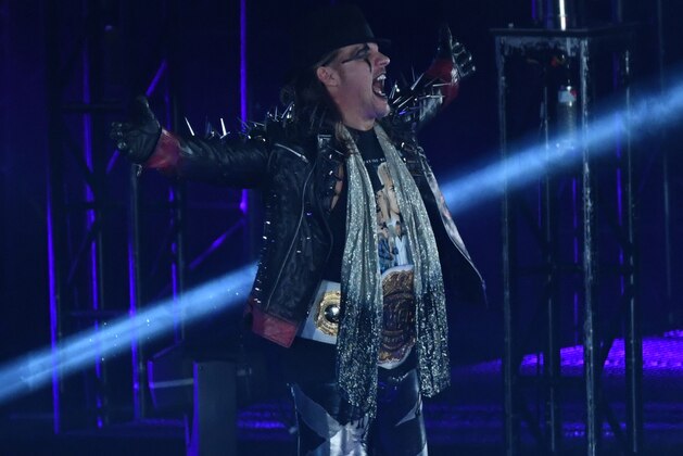 TOKYO, JAPAN - JANUARY 04: Chris Jericho enters the ring prior to the IWGP Inter Continental Championship No DQ Match during Wrestle Kingdom 13 of New Japan Pro-Wrestling at Tokyo Dome on January 4, 2019 in Tokyo, Japan. (Photo by Etsuo Hara/Getty Images)