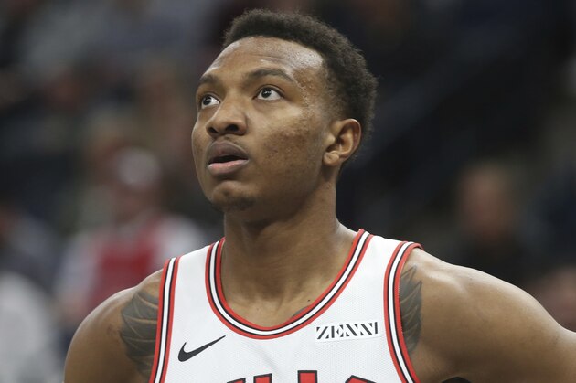 Chicago Bulls' Wendell Carter Jr. plays against the Minnesota Timberwolves in the first half of an NBA basketball game Saturday, Nov. 24, 2018, in Minneapolis. (AP Photo/Jim Mone)