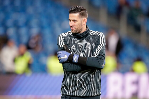 MADRID, SPAIN - JANUARY 9: Kiko Casilla of Real Madrid  during the Spanish Copa del Rey  match between Real Madrid v Leganes at the Santiago Bernabeu on January 9, 2019 in Madrid Spain (Photo by David S. Bustamante/Soccrates/Getty Images)