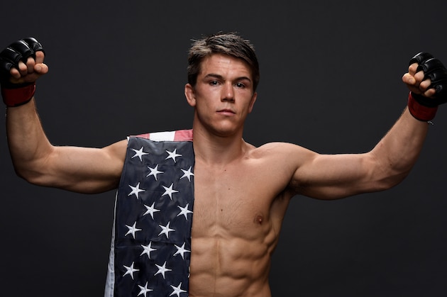CALGARY, AB - JULY 28: Alexander Hernandez poses for a portrait backstage after his victory over Olivier Aubin-Mercier during the UFC Fight Night event at Scotiabank Saddledome on July 28, 2018 in Calgary, Alberta, Canada. (Photo by Mike Roach/Zuffa LLC/Zuffa LLC via Getty Images) CALGARY, AB - JULY 28: Alexander Hernandez poses for a portrait backstage after his victory over Olivier Aubin-Mercier during the UFC Fight Night event at Scotiabank Saddledome on July 28, 2018 in Calgary, Alberta, Canada. (Photo by Mike Roach/Zuffa LLC/Zuffa LLC via Getty Images)