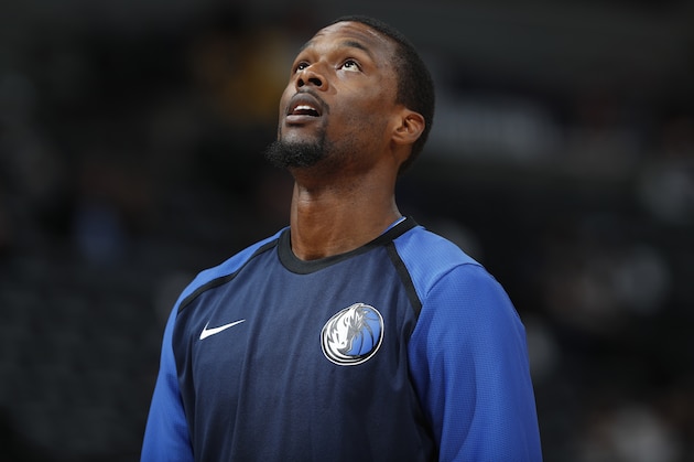 Dallas Mavericks forward Harrison Barnes (40) in the first half of an NBA basketball game Tuesday, Dec. 18, 2018, in Denver. (AP Photo/David Zalubowski)