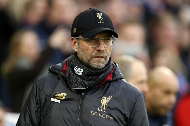 BRIGHTON, ENGLAND - JANUARY 12:  Jurgen Klopp, Manager of Liverpool looks on prior to the Premier League match between Brighton & Hove Albion and Liverpool FC at American Express Community Stadium on January 12, 2019 in Brighton, United Kingdom.  (Photo by Bryn Lennon/Getty Images)