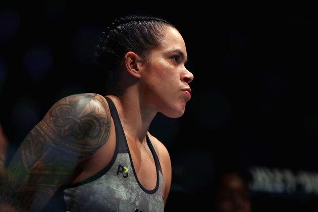 INGLEWOOD, CA - DECEMBER 29:  Amanda Nunes of Brazil looks on prior to a Women's Feather weight bout against Cris Cyborg of Brazil during the UFC 232 event inside The Forum on December 29, 2018 in Inglewood, California.  Nunes defeated Cyborg by TKO in the first round.  (Photo by Sean M. Haffey/Getty Images)