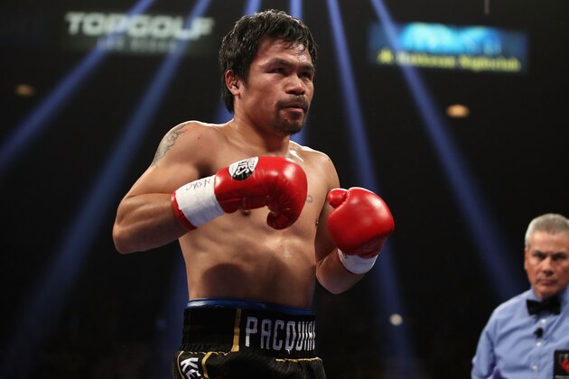 LAS VEGAS, NEVADA - JANUARY 19:  Manny Pacquiao in the ring during the WBA welterweight championship against Adrien Broner at MGM Grand Garden Arena on January 19, 2019 in Las Vegas, Nevada. (Photo by Christian Petersen/Getty Images)