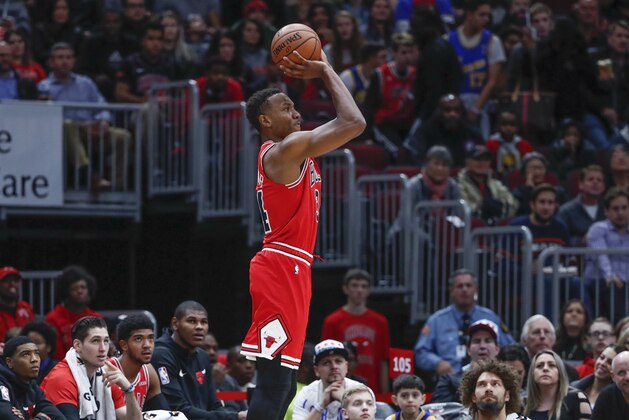 Chicago Bulls forward Wendell Carter Jr. shoots against the Golden State Warriors during the first half of an NBA basketball game, Monday, Oct. 29, 2018, in Chicago. (AP Photo/Kamil Krzaczynski) Chicago Bulls forward Wendell Carter Jr. shoots against the Golden State Warriors during the first half of an NBA basketball game, Monday, Oct. 29, 2018, in Chicago. (AP Photo/Kamil Krzaczynski)