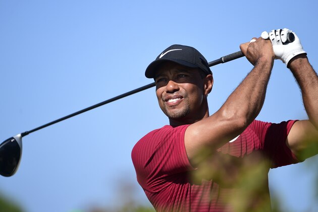 U.S. golfer Tiger Woods hits from the fourth tee during the last round of the Hero World Challenge at Albany Golf Club in Nassau, Bahamas, Sunday, Dec. 2, 2018. (AP Photo/Dante Carrer)