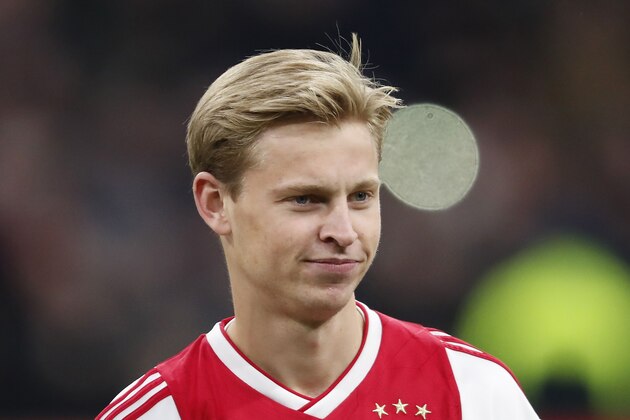 Frenkie de Jong of Ajax during the Dutch Eredivisie match between Ajax Amsterdam and sc Heerenveen at the Johan Cruijff Arena on January 20, 2019 in Amsterdam, The Netherlands(Photo by VI Images via Getty Images)
