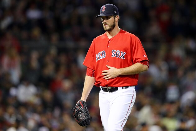 BOSTON, MA - SEPTEMBER 28: Drew Pomeranz #31 of the Boston Red Sox walks to the dugout during the seventh inning against the New York Yankees at Fenway Park on September 28, 2018 in Boston, Massachusetts. (Photo by Maddie Meyer/Getty Images)