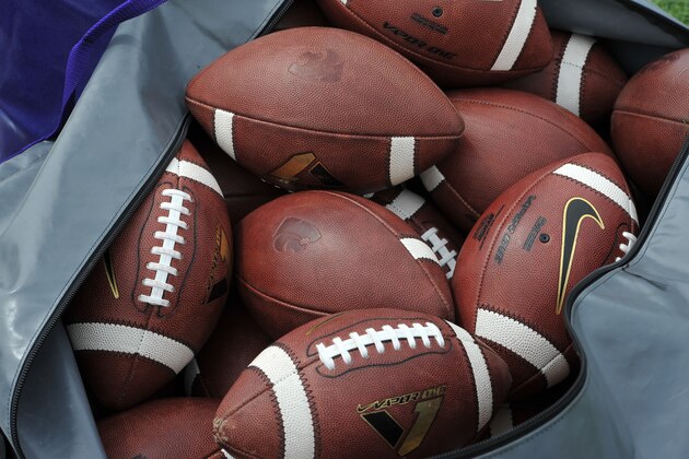 MANHATTAN, KS - APRIL 26: A general view of a bag of footballs before the Kansas State Wildcats Spring Game on April 26, 2014 at Bill Snyder Family Stadium in Manhattan, Kansas. (Photo by Peter G. Aiken/Getty Images) MANHATTAN, KS - APRIL 26: A general view of a bag of footballs before the Kansas State Wildcats Spring Game on April 26, 2014 at Bill Snyder Family Stadium in Manhattan, Kansas. (Photo by Peter G. Aiken/Getty Images)