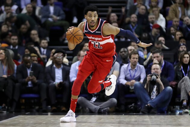 LONDON, ENGLAND - JANUARY 17:  Otto Porter Jr. of the Washington Wizards during the NBA London game 2019 between Washington Wizards and New York Knicks at The O2 Arena on January 17, 2019 in London, England.  (Photo by Naomi Baker/Getty Images)