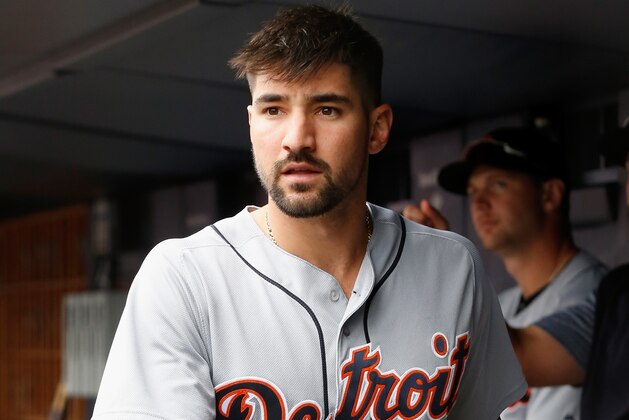 NEW YORK, NY - SEPTEMBER 02:  Nicholas Castellanos #9 of the Detroit Tigers before a game against the New York Yankees at Yankee Stadium on September 2, 2018 in the Bronx borough of New York City. The Tigers defeated the Yankees 11-7.  (Photo by Jim McIsaac/Getty Images)