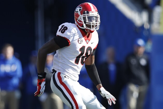 LEXINGTON, KY - NOVEMBER 03: Deandre Baker #18 of the Georgia Bulldogs in action during the game against the Kentucky Wildcats at Kroger Field on November 3, 2018 in Lexington, Kentucky. Georgia won 34-17. (Photo by Joe Robbins/Getty Images)