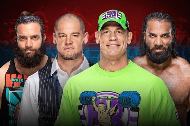 Elias, Baron Corbin, John Cena and Elias.