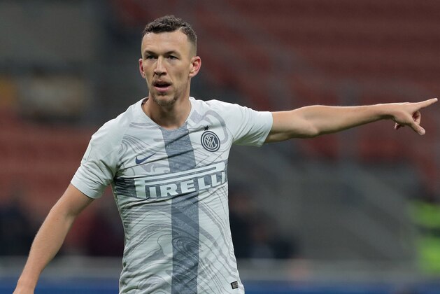MILAN, ITALY - JANUARY 13:  Ivan Perisic of FC Internazionale gestures during the Coppa Italia match between FC Internazionale and Benevento Calcio at Stadio Giuseppe Meazza on January 13, 2019 in Milan, Italy.  (Photo by Emilio Andreoli/Getty Images)
