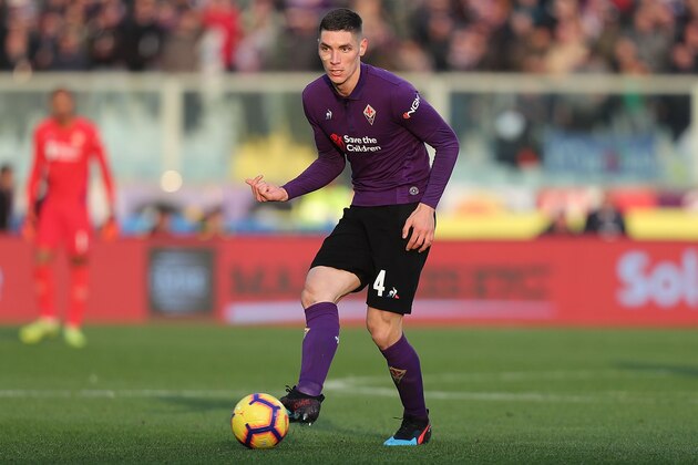 FLORENCE, ITALY - JANUARY 20: Nikola Milenkovic of ACF Fiorentina in action during the Serie A match between ACF Fiorentina and UC Sampdoria at Stadio Artemio Franchi on January 20, 2019 in Florence, Italy.  (Photo by Gabriele Maltinti/Getty Images)