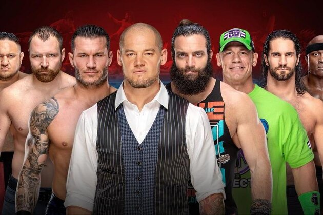 Some of the competitors in this year's Royal Rumble match.