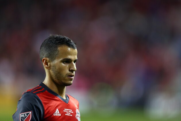 TORONTO, ON - SEPTEMBER 19:  Sebastian Giovinco #10 of Toronto FC looks on during the first half of the 2018 Campeones Cup Final against Tigres UANL at BMO Field on September 19, 2018 in Toronto, Canada.  (Photo by Vaughn Ridley/Getty Images)
