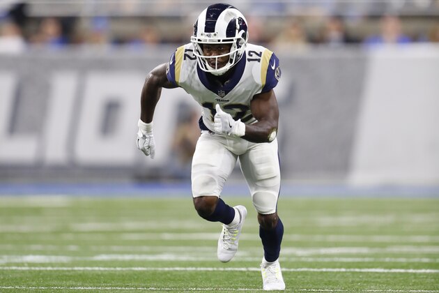 Los Angeles Rams wide receiver Brandin Cooks runs a route against the Detroit Lions during an NFL football game in Detroit, Sunday, Dec. 2, 2018. (AP Photo/Paul Sancya)