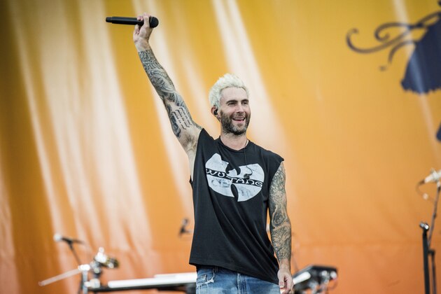 Adam Levine of Maroon 5 performs at the New Orleans Jazz and Heritage Festival on Saturday, April 29, 2017, in New Orleans. (Photo by Amy Harris/Invision/AP) Adam Levine of Maroon 5 performs at the New Orleans Jazz and Heritage Festival on Saturday, April 29, 2017, in New Orleans. (Photo by Amy Harris/Invision/AP)