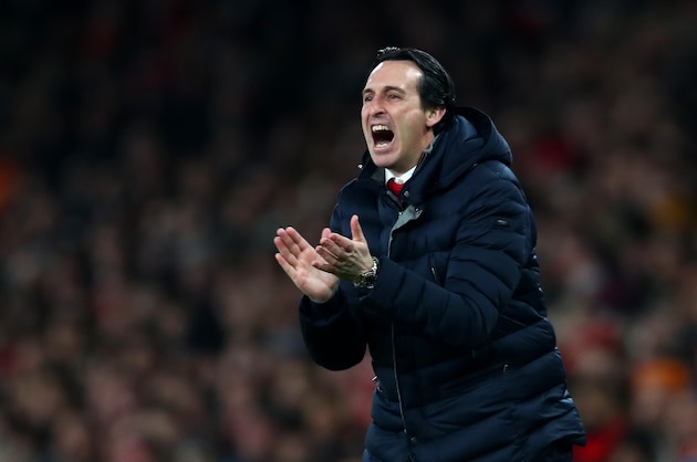 LONDON, ENGLAND - JANUARY 19:  Unai Emery, Manager of Arsenal reacts during the Premier League match between Arsenal FC and Chelsea FC at Emirates Stadium on January 19, 2019 in London, United Kingdom.  (Photo by Clive Rose/Getty Images)