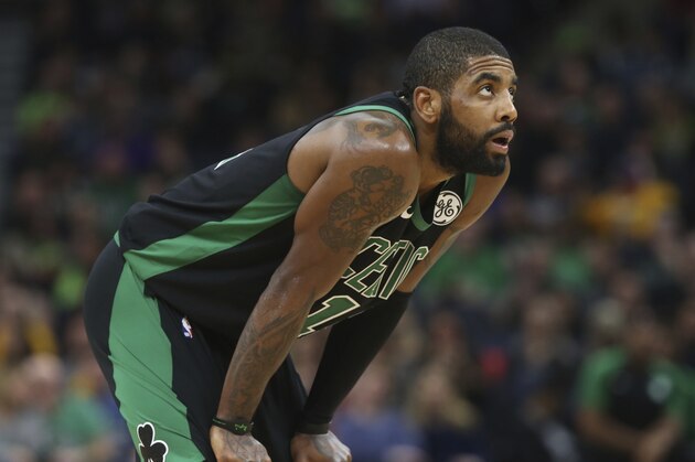 Boston Celtics' Kyrie Irving plays against the Minnesota Timberwolves in an NBA basketball game Saturday, Dec. 1, 2018, in Minneapolis. (AP Photo/Jim Mone)