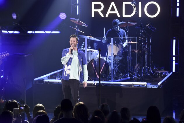 Adam Levine of Maroon 5 performs at the iHeartRadio album release party with Maroon 5 on Tuesday, Nov. 7, 2017, in Burbank, Calif. (Photo by Richard Shotwell/Invision/AP) Adam Levine of Maroon 5 performs at the iHeartRadio album release party with Maroon 5 on Tuesday, Nov. 7, 2017, in Burbank, Calif. (Photo by Richard Shotwell/Invision/AP)