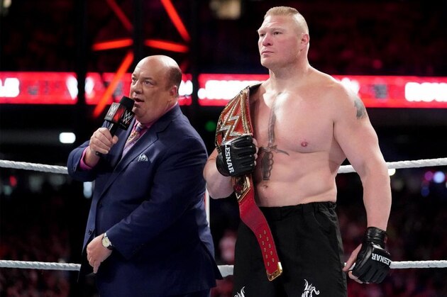 Paul Heyman and Brock Lesnar at the Royal Rumble 2019. Paul Heyman and Brock Lesnar at the Royal Rumble 2019.