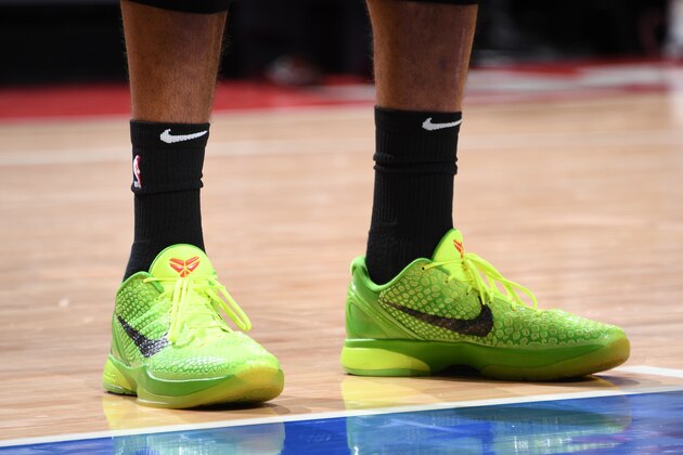 DETROIT, MI - FEBRUARY 2: The sneakers of Tobias Harris #34 of the LA Clippers are worn during a game against the Detroit Pistons on February 2, 2019 at Little Caesars Arena in Detroit, Michigan. NOTE TO USER: User expressly acknowledges and agrees that, by downloading and/or using this photograph, User is consenting to the terms and conditions of the Getty Images License Agreement. Mandatory Copyright Notice: Copyright 2019 NBAE (Photo by Chris Schwegler/NBAE via Getty Images)