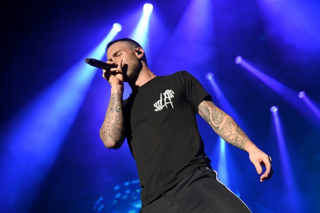 SAN ANTONIO, TX - APRIL 01:  Adam Levine of Maroon 5 performs during the Capital One JamFest onstage at the NCAA March Madness Music Festival at Hemisfair on April 1, 2018 in San Antonio, Texas.  (Photo by Michael Loccisano/Getty Images for Turner)