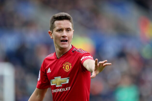 LEICESTER, ENGLAND - FEBRUARY 03:  Ander Herrera of Manchester United during the Premier League match between Leicester City and Manchester United at The King Power Stadium on February 03, 2019 in Leicester, United Kingdom. (Photo by Malcolm Couzens/Getty Images)