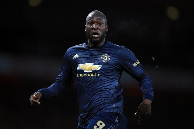 LONDON, ENGLAND - JANUARY 25: Romelu Lukaku of Manchester United during the FA Cup Fourth Round match between Arsenal and Manchester United at Emirates Stadium on January 25, 2019 in London, United Kingdom. (Photo by Marc Atkins/Getty Images)