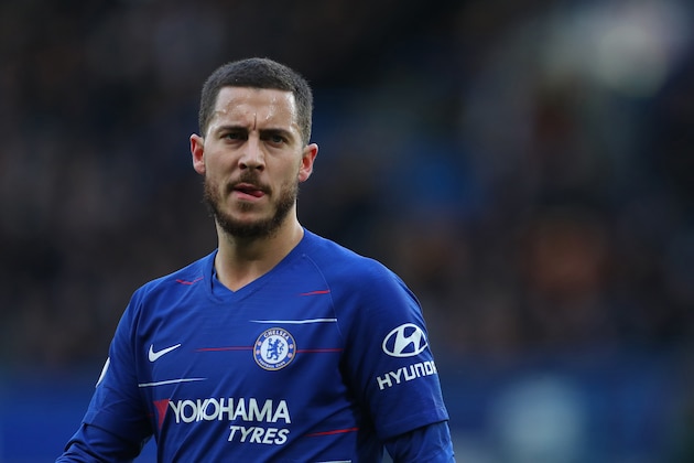 LONDON, ENGLAND - FEBRUARY 02: Eden Hazard of Chelsea  during the Premier League match between Chelsea FC and Huddersfield Town at Stamford Bridge on February 02, 2019 in London, United Kingdom. (Photo by Catherine Ivill/Getty Images)