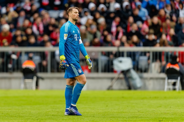 MUNICH, GERMANY - JANUARY 27: goalkeeper Manuel Neuer of Bayern Muenchen looks on during the Bundesliga match between FC Bayern Muenchen and VfB Stuttgart at Allianz Arena on January 27, 2019 in Munich, Germany. (Photo by TF-Images/TF-Images via Getty Images)