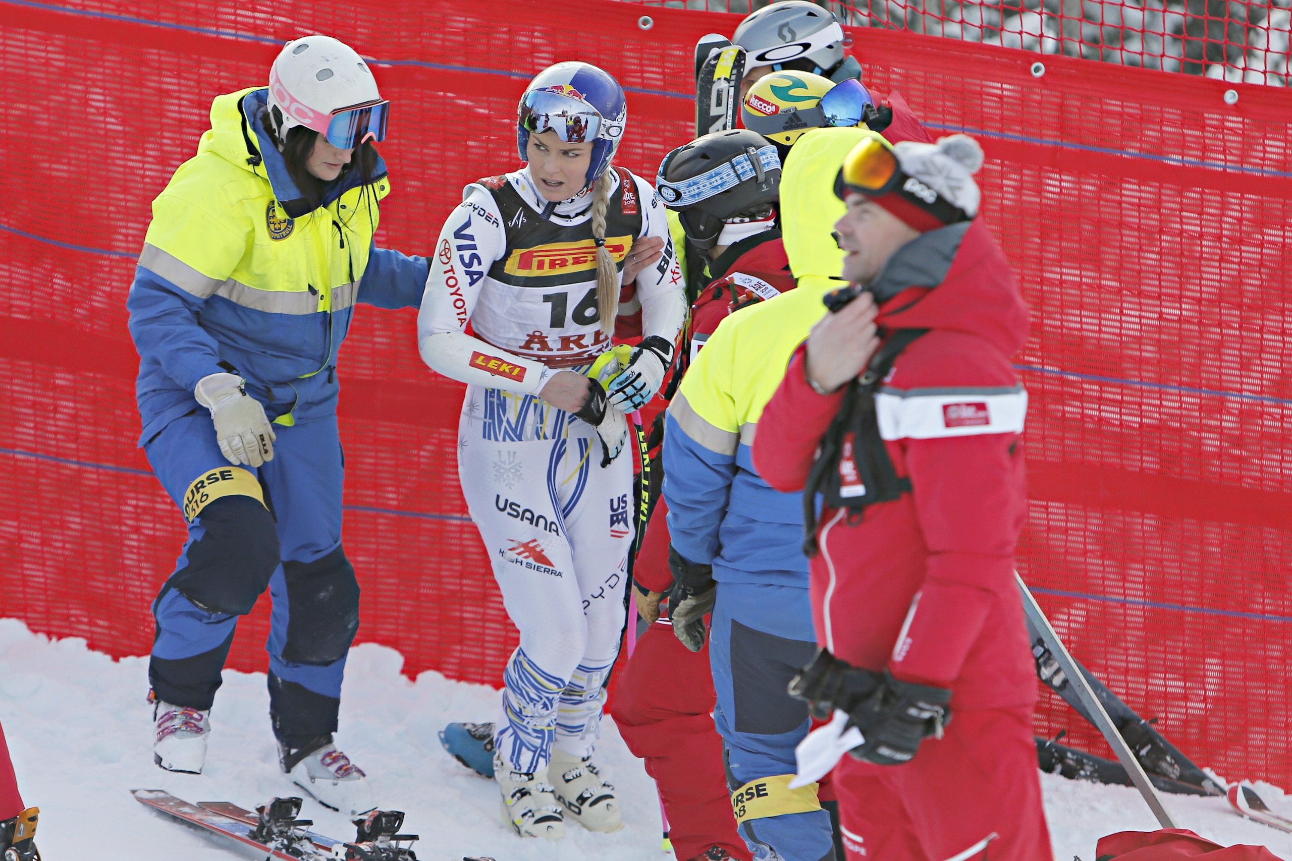 ARE, SWEDEN - FEBRUARY 5: Lindsey Vonn of USA crashes out during the FIS World Ski Championships Women's Super G on February 5, 2019 in Are Sweden. (Photo by Alexis Boichard/Agence Zoom/Getty Images)