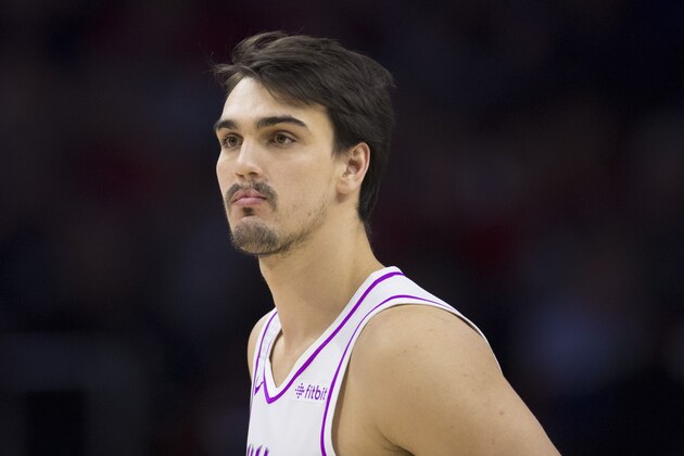 PHILADELPHIA, PA - JANUARY 15: Dario Saric #36 of the Minnesota Timberwolves looks on against the Philadelphia 76ers at the Wells Fargo Center on January 15, 2019 in Philadelphia, Pennsylvania. NOTE TO USER: User expressly acknowledges and agrees that, by downloading and or using this photograph, User is consenting to the terms and conditions of the Getty Images License Agreement. (Photo by Mitchell Leff/Getty Images)