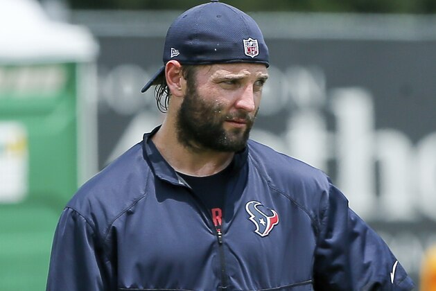 Houston Texans Offensive/Special Teams Assistant Wes Welker during the team's organized team activity at its NFL football training facility Wednesday, May 31, 2017, in Houston. (AP Photo/Bob Levey)