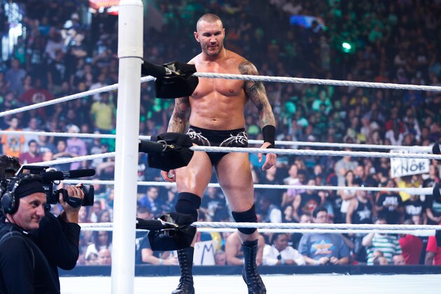 NEW YORK, NY - AUGUST 23:  Randy Orton enters the ring at the WWE SummerSlam 2015  at Barclays Center of Brooklyn on August 23, 2015 in New York City.  (Photo by JP Yim/Getty Images)