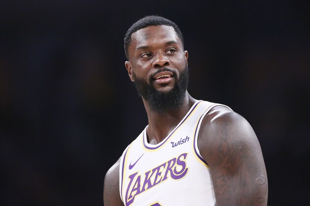 LOS ANGELES, CA - JAN 27: Lance Stephenson #6 of the Los Angeles Lakers smiles during a game against the Phoenix Suns on January 27, 2019 at STAPLES Center in Los Angeles, California. NOTE TO USER: User expressly acknowledges and agrees that, by downloading and/or using this photograph, user is consenting to the terms and conditions of the Getty Images License Agreement. Mandatory Copyright Notice: Copyright 2019 NBAE (Photo by Chris Elise/NBAE via Getty Images)