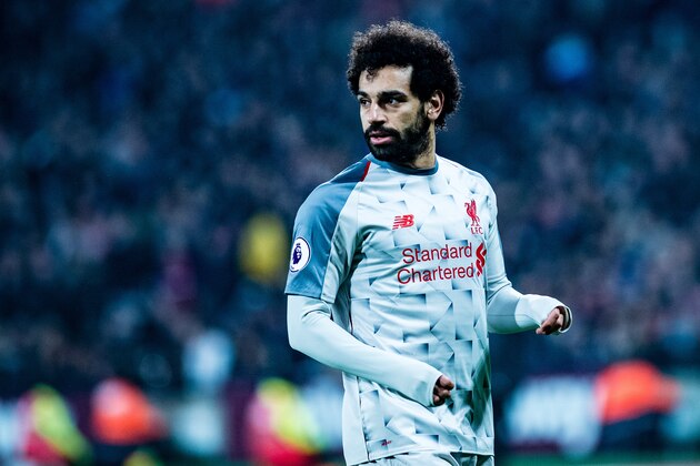 LONDON, ENGLAND - FEBRUARY 04: Mohamed Salah of Liverpool FC looks on during the Premier League match between West Ham United and Liverpool FC at London Stadium on February 4, 2019 in London, United Kingdom. (Photo by MB Media/Getty Images)
